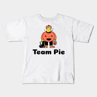 Team Pie Pumpkin Pie Thanksgiving Halloween Kids T-Shirt
